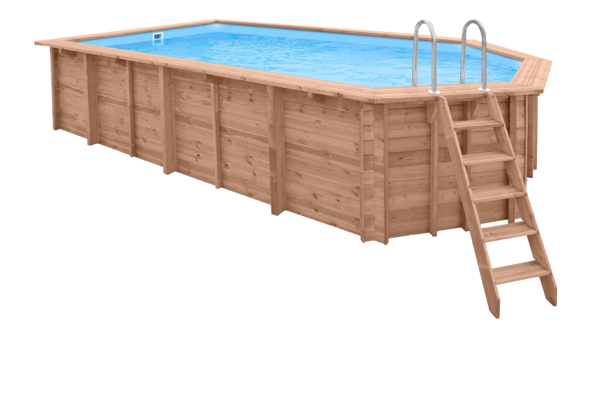 PISCINE BOIS INDIANA 6.70x4.00 H 1.38 LUXE