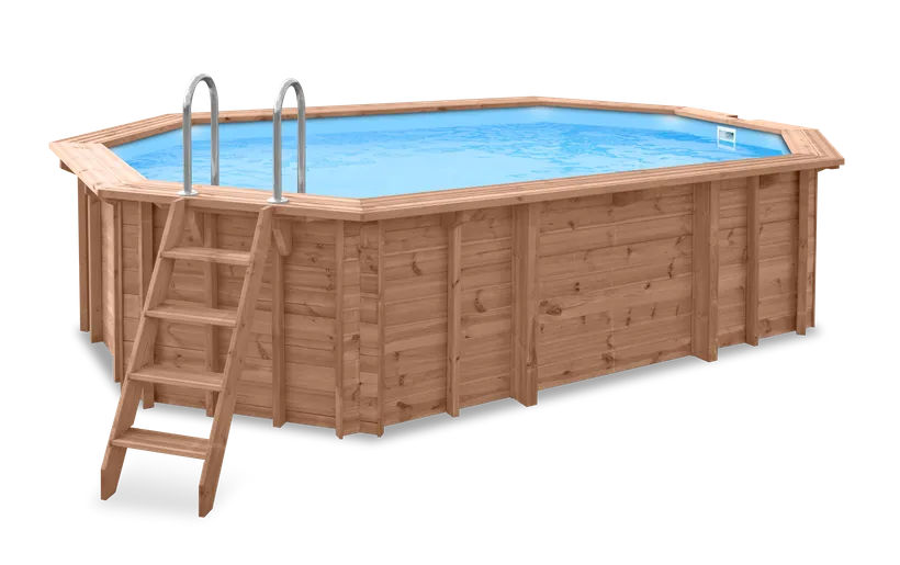 PISCINE BOIS MONTANA SPR 5.62x3.52 H 1.24 LUXE