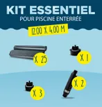 KIT HIVERNAGE PISCINE ENTERRE 12,00x4,00