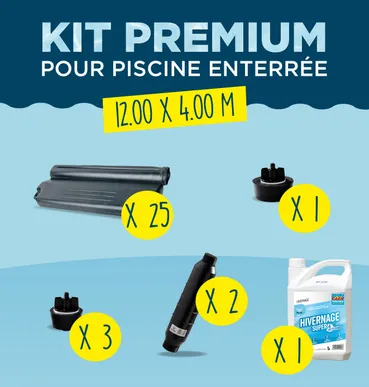 KIT HIVERNAGE PISCINE ENTERRE 12,00x4,00